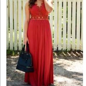 The Heart Will Go On Maxi Dress Rust Small